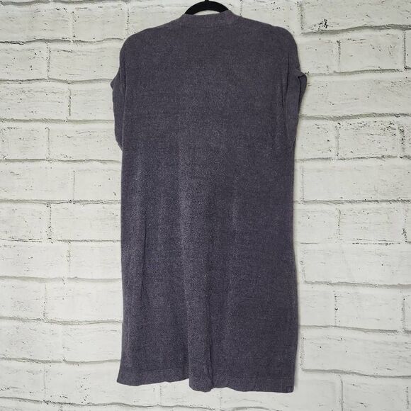 Barefoot Dreams Cozychic Ultra Lite Short Sleeve Long Cardigan Gray Sz Medium - Picture 6 of 12